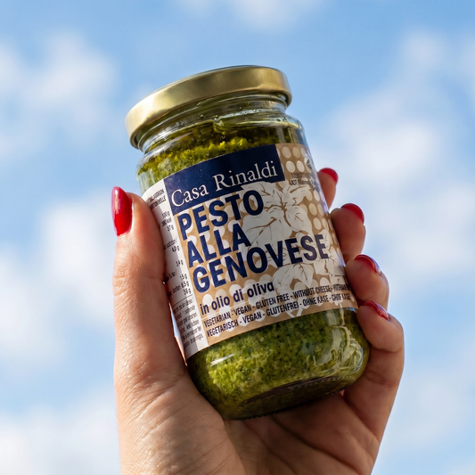 Casa Rinaldi Genovese Pesto Sauce in Olive Oil – Authentic Italian Basil – 6.3 oz Jar