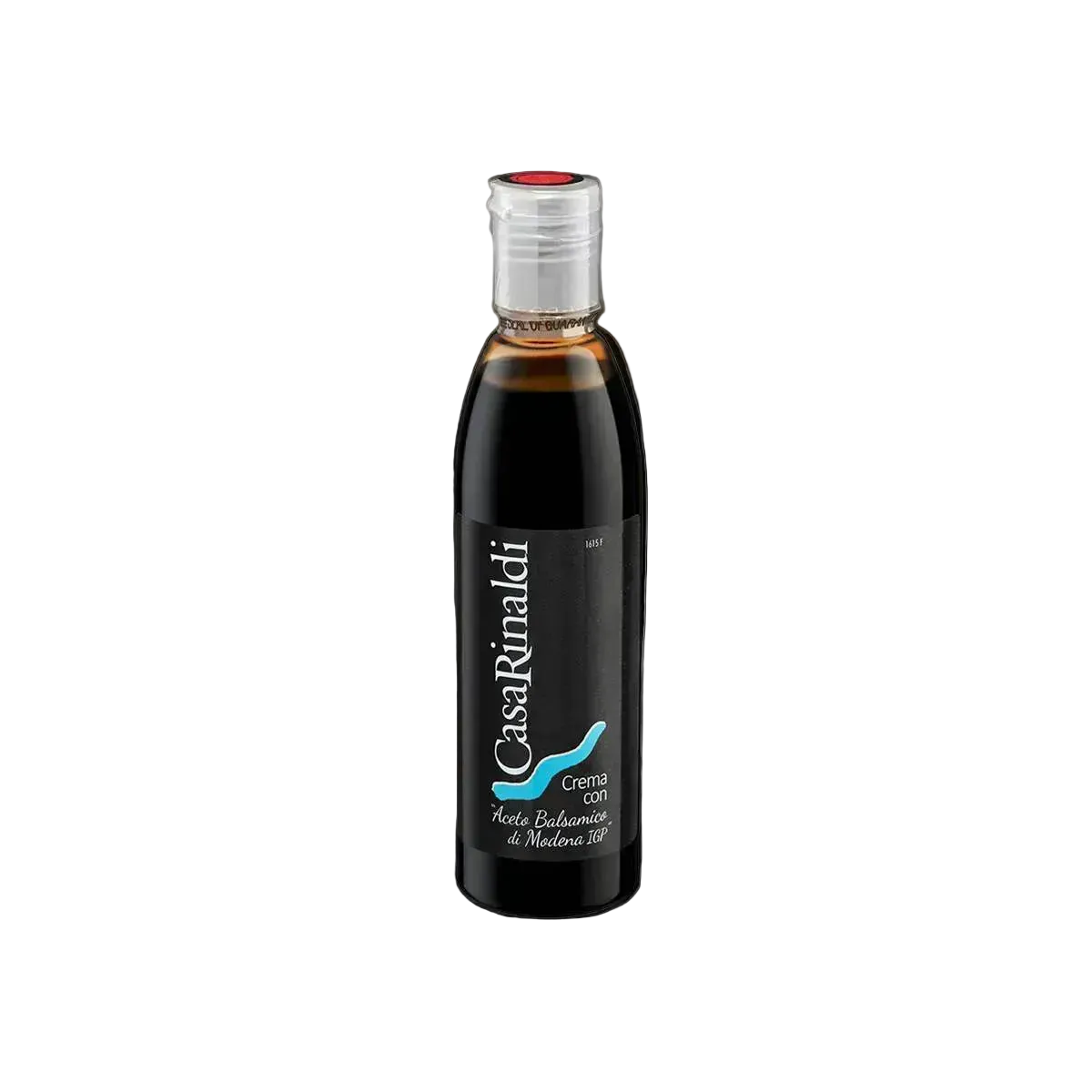 Casa Rinaldi Balsamic Glaze of Modena PGI 250ml bottle on clear background