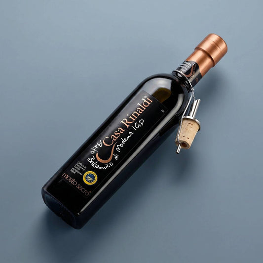 Casa Rinaldi Mosto Sacro Balsamic Vinegar of Modena PGI bottle, 250ml, with stainless steel pourer